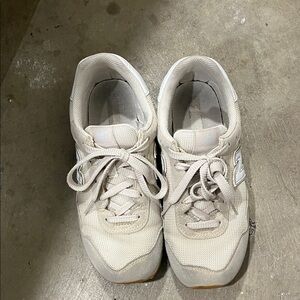New balance beige and blue sneakers